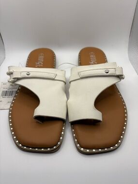ROUGE Helium White Slide Sandals Size 7 NWT Summer Flats